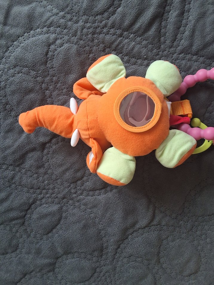 Bebek arabası oyuncağı Renkli Fil Figürlü Diş Kaşıyıcılı - Görsel 3