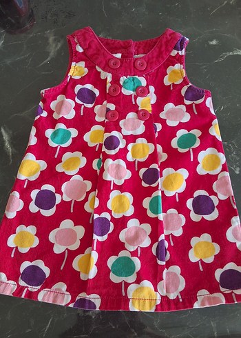 18-24 ay kız çocuk ince fitil kadifeli elbise - Görsel 4