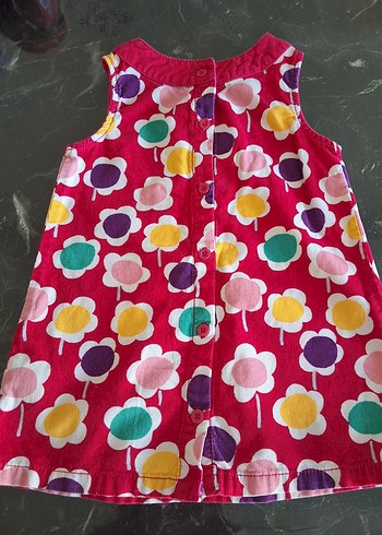 18-24 ay kız çocuk ince fitil kadifeli elbise - Görsel 2