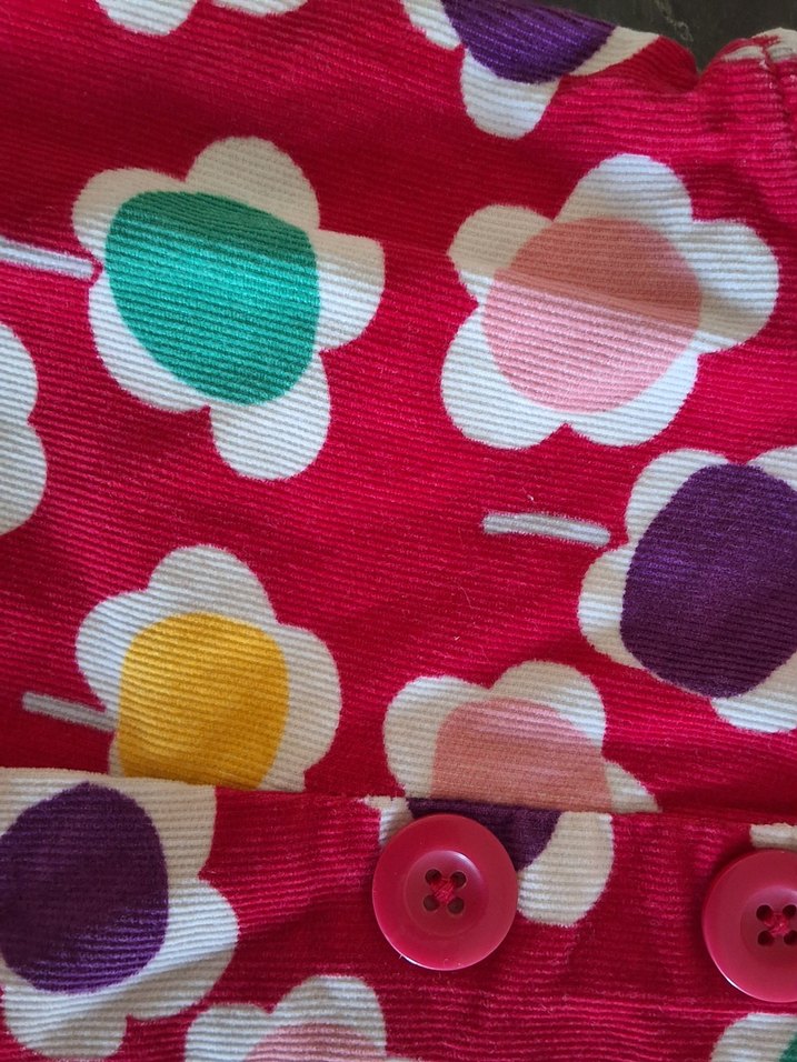 18-24 ay kız çocuk ince fitil kadifeli elbise - Görsel 3