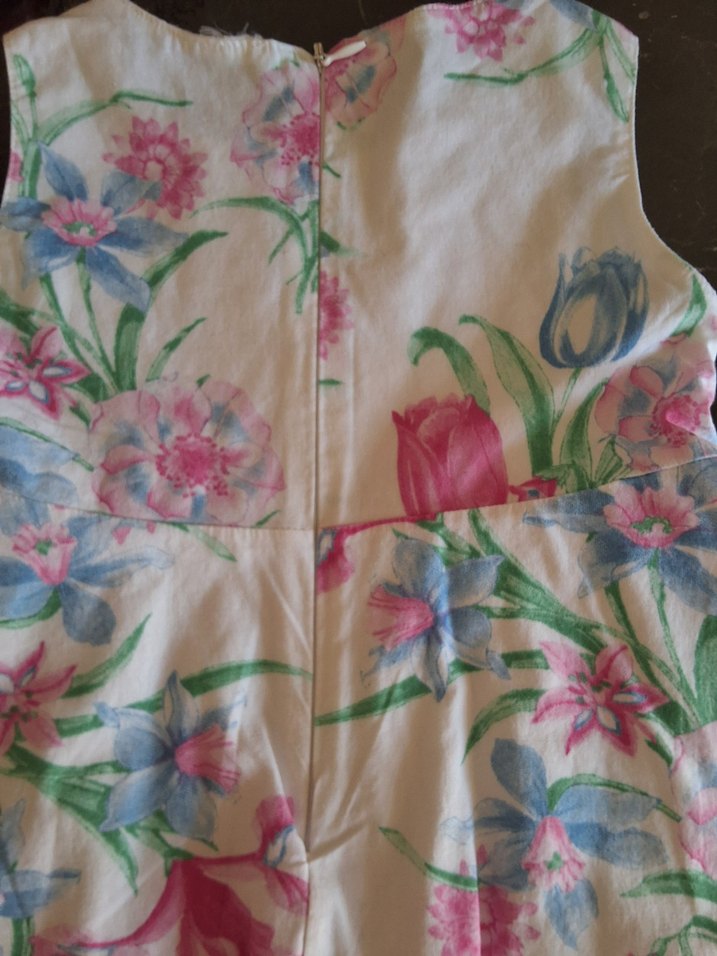 Kız Çocuk Çiçek Desenli Kolsuz Elbise - Görsel 4