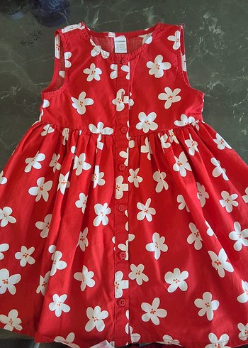 LC Waikiki Kırmızı Desenli Kız Çocuk Elbisesi - Görsel 3