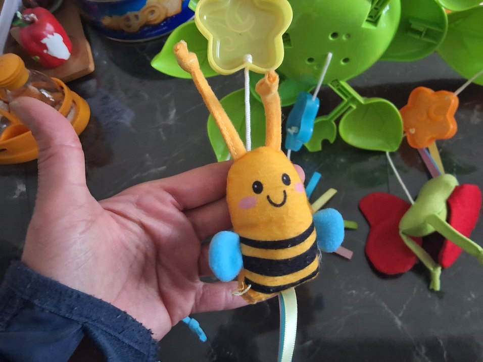 Bebek beşik dönencesi müzikli ışıklı yumuşak oyuncaklı - Görsel 3