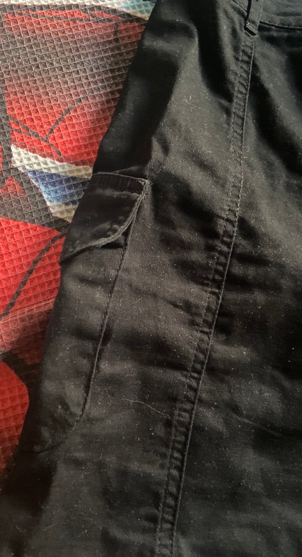 Düğmeli CEPLİ Siyah Mini Etek - Görsel 2