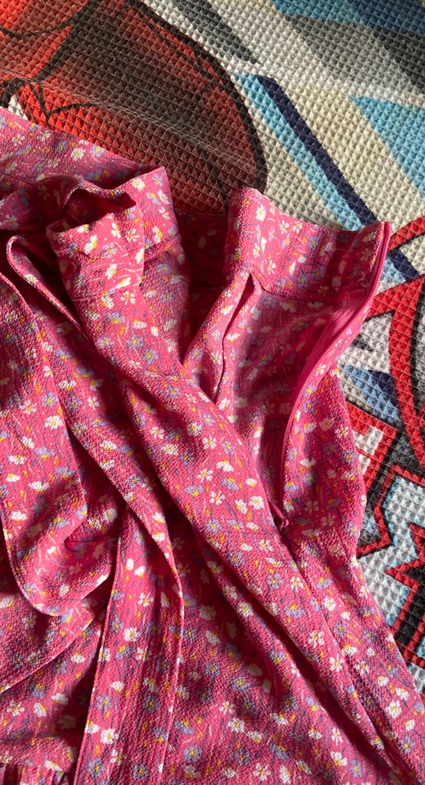 Pembe Fırfırlı Midi Mini Etek yurt dışı ürün - Görsel 4