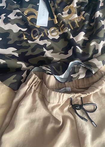 Bej Rahat Kesim Keten Kadın Pantolon - Görsel 5