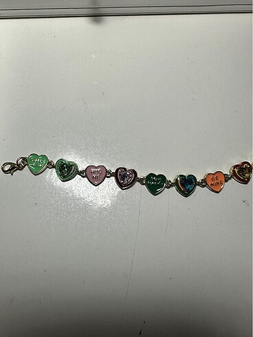 Diğer Y2k rhinestones kalp çelik bileklik