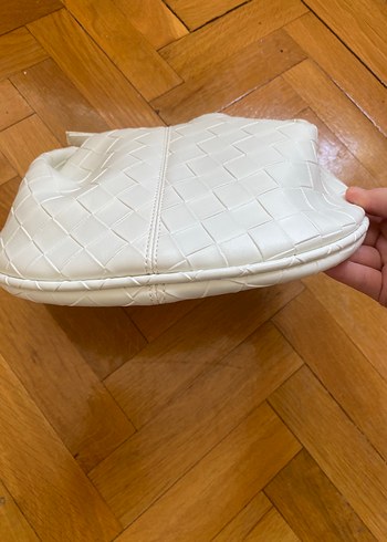 Beden Beyaz Deri Minimalist Kadın Çanta