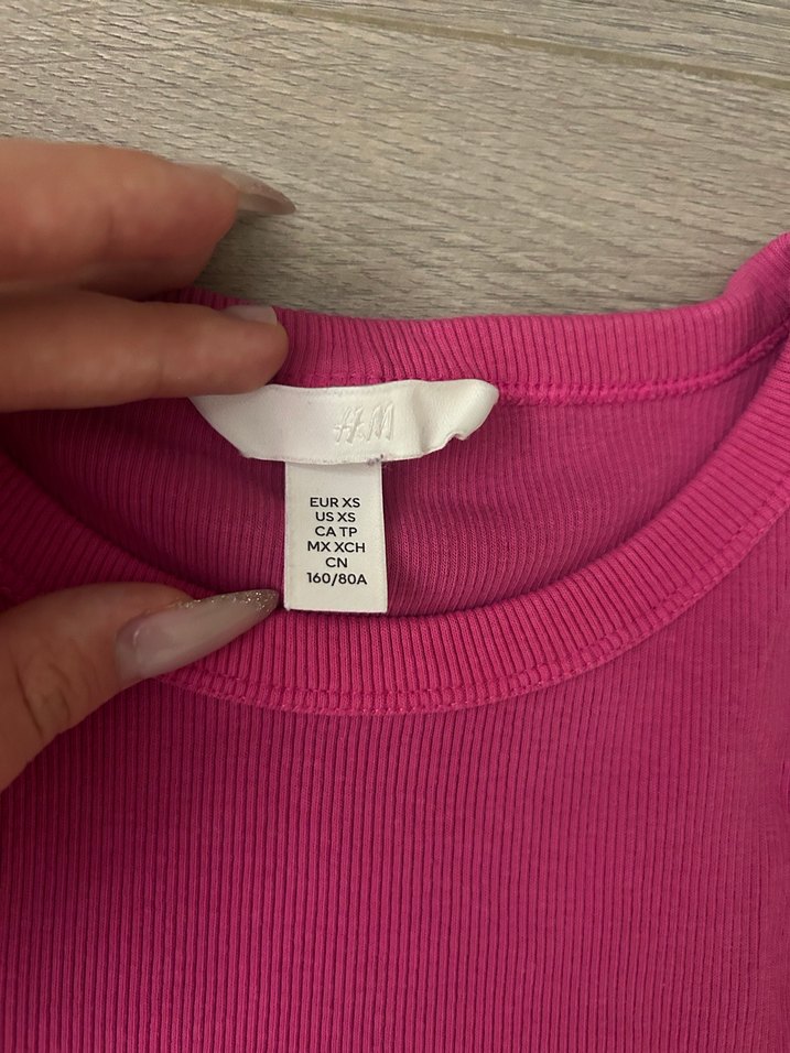 H&M Fuşya Crop - Görsel 2