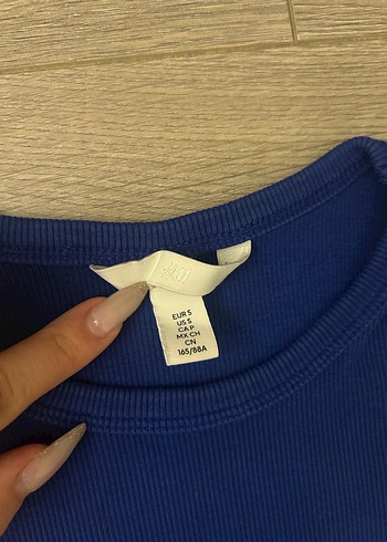 H&M Lacivert Crop - Görsel 2