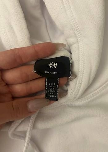 Beyaz H&M Sweatshirt - Görsel 3