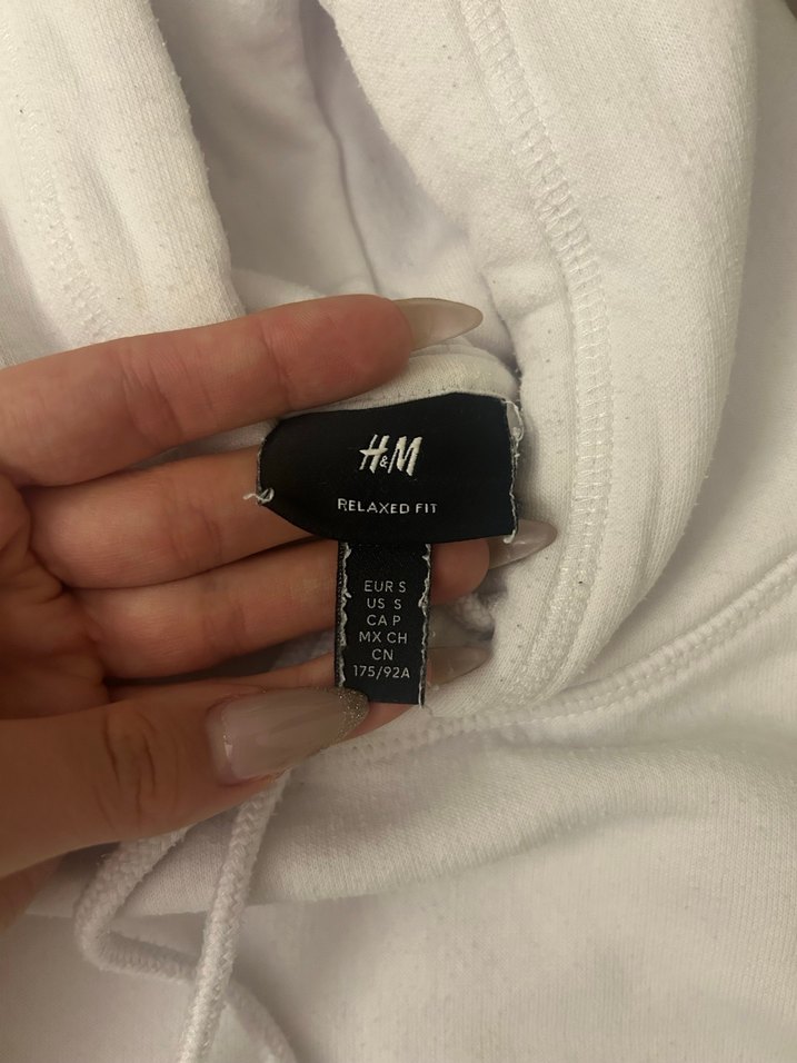 Beyaz H&M Sweatshirt - Görsel 3