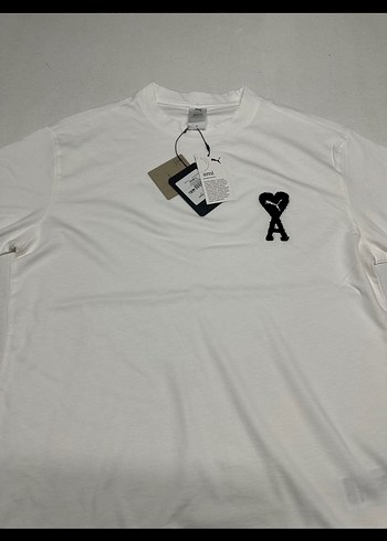 Puma x Ami Paris Beyaz tshirt - Görsel 2