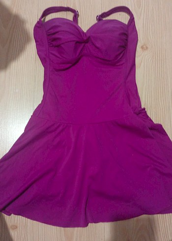 Mor Fırfırlı Kadın Mayo - Görsel 3