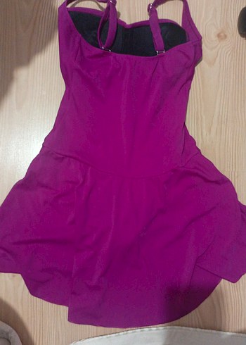 Mor Fırfırlı Kadın Mayo - Görsel 4