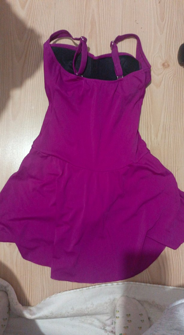 Mor Fırfırlı Kadın Mayo - Görsel 4