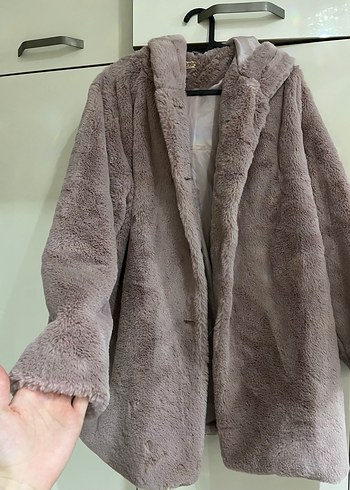 Gülkırusu Midi Suni Kürk Palto - Görsel 3