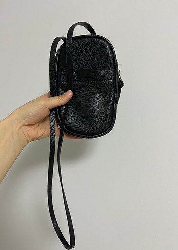Siyah Deri Kadın Çapraz Çanta - Görsel 3