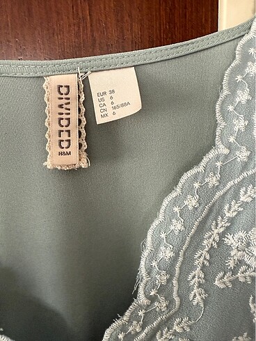 H&M H&M mint yeşili mini elbise