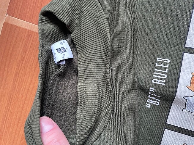 s Beden haki Renk Koton sweatshirt
