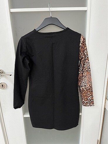 Diğer Leoparlı mini elbise
