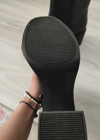 37 Beden siyah Renk Kadın Siyah Deri Platform Topuklu Goth Bot