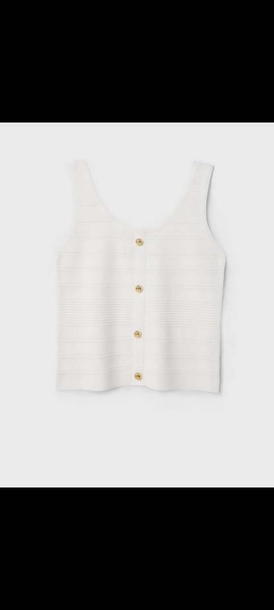 Düğmeli Beyaz V Yaka Mini - Görsel 3