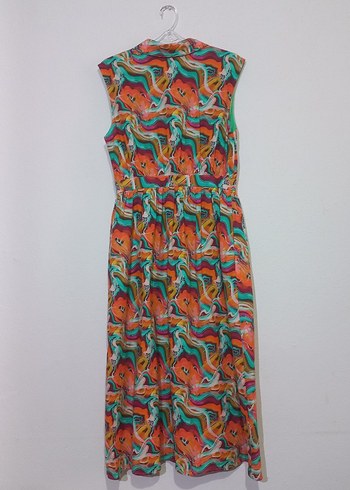 turuncu fermuarlı elbise - Görsel 3