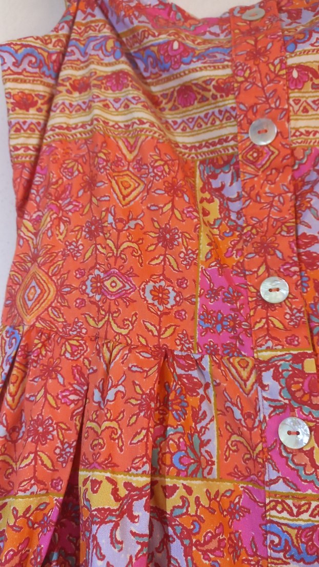 Bohem Çok Renkli Midi Elbise - Görsel 3