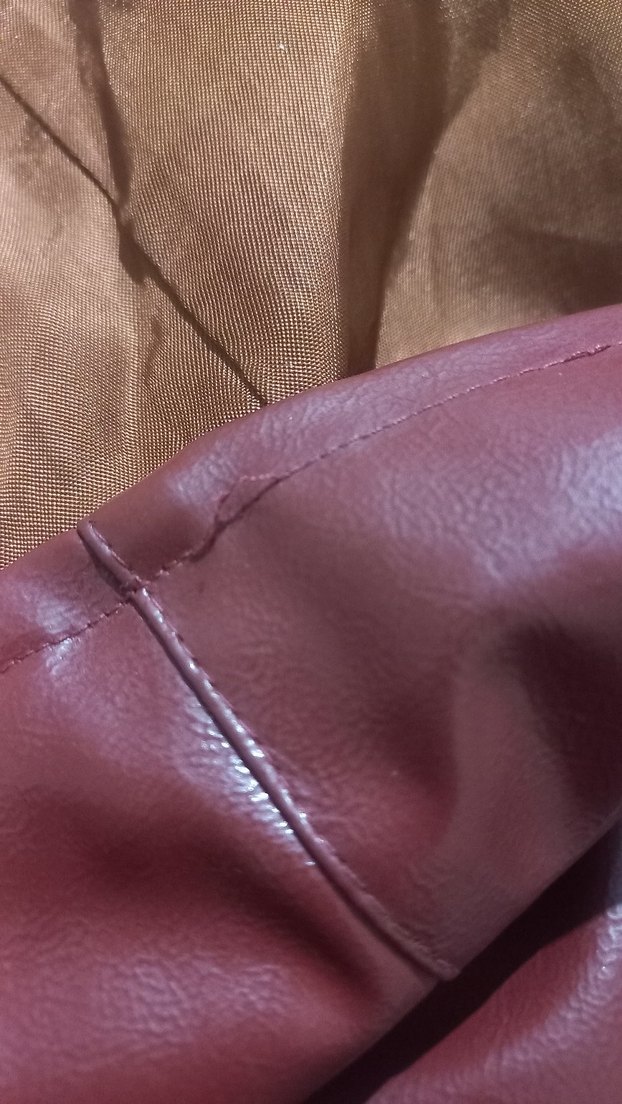 Pull&Bear kırmızı suni deri ceket - Görsel 4