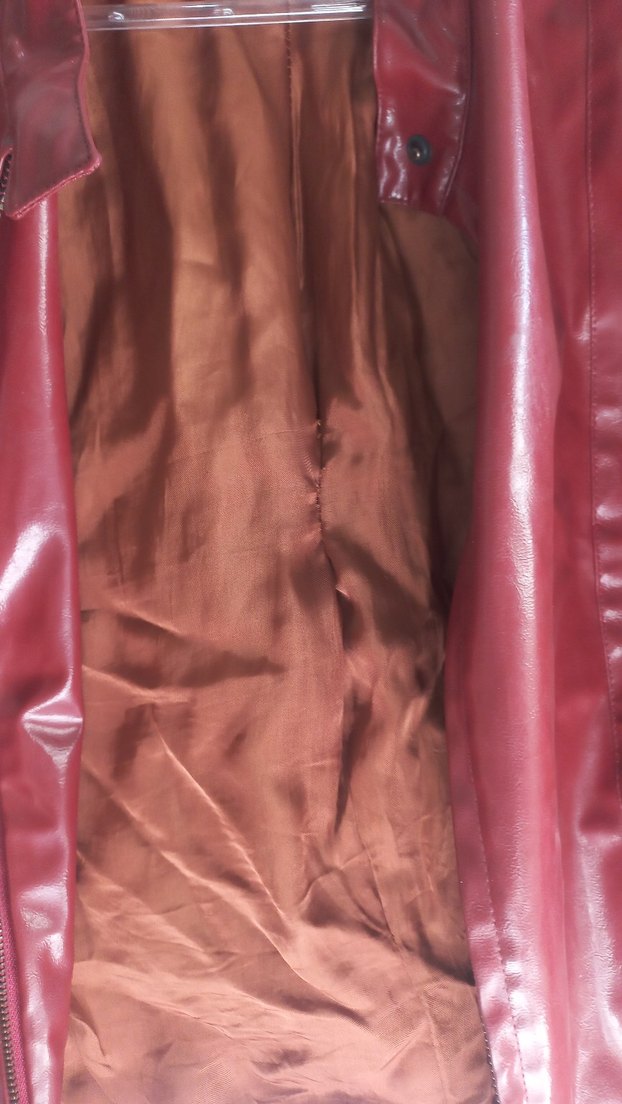 Pull&Bear kırmızı suni deri ceket - Görsel 5