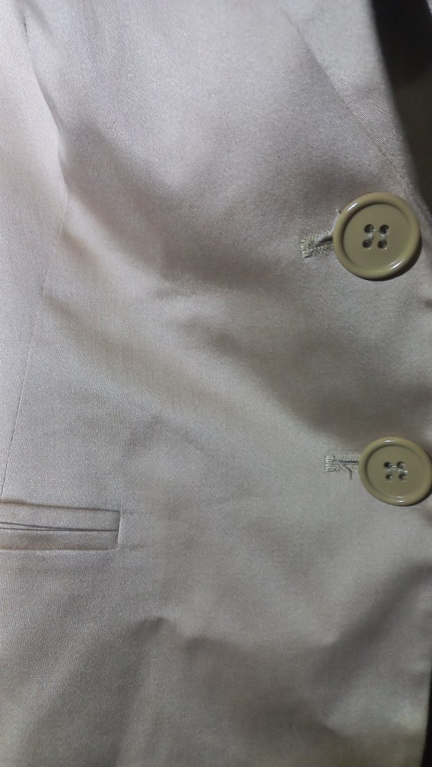 Bej Kadın Düğmeli Ofis Blazer Ceket - Görsel 3