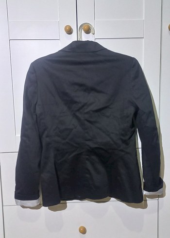 Siyah Düğmeli Kadın Blazer Ceket - Görsel 2