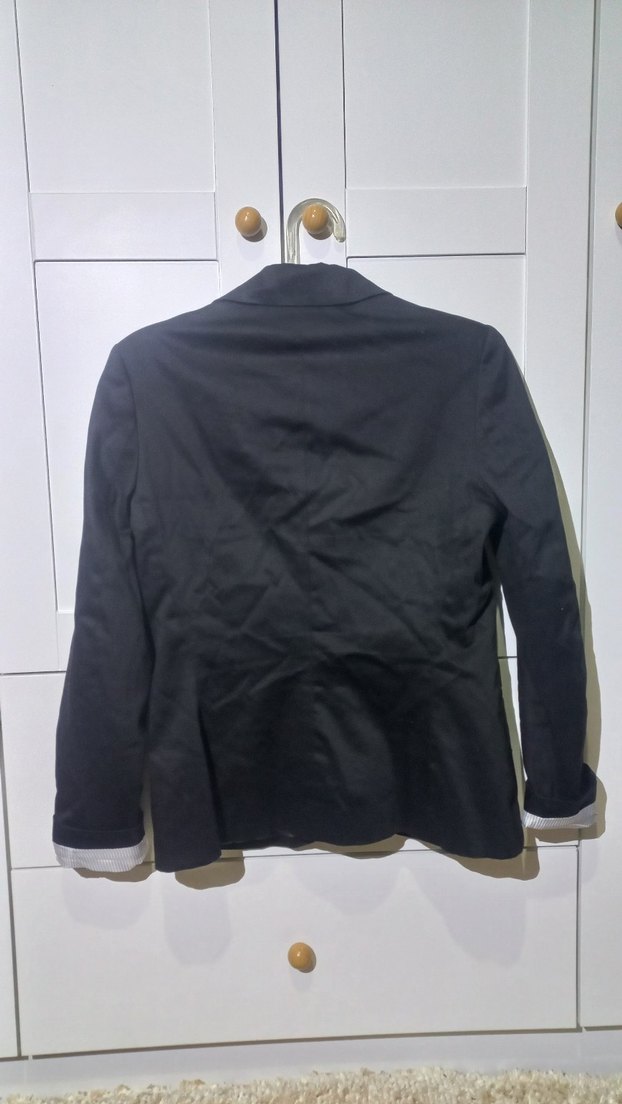 Siyah Düğmeli Kadın Blazer Ceket - Görsel 2