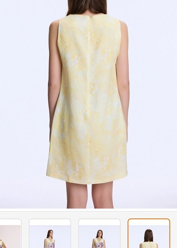 V Yaka Kolsuz Mini Elbise - Görsel 2