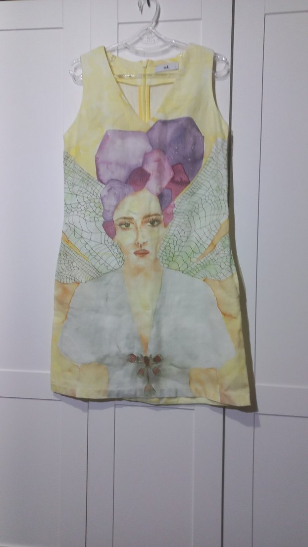 V Yaka Kolsuz Mini Elbise - Görsel 4