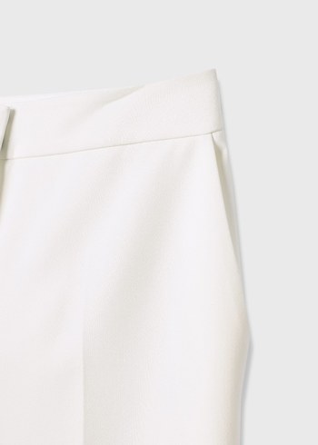 Beyaz Kadın kumaş Pantolon - Görsel 2