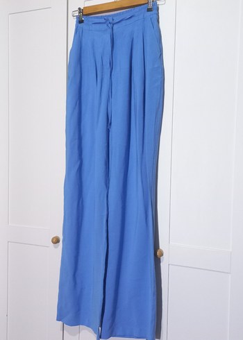 Mavi Pilili Kadın Kumaş Pantolon - Görsel 4