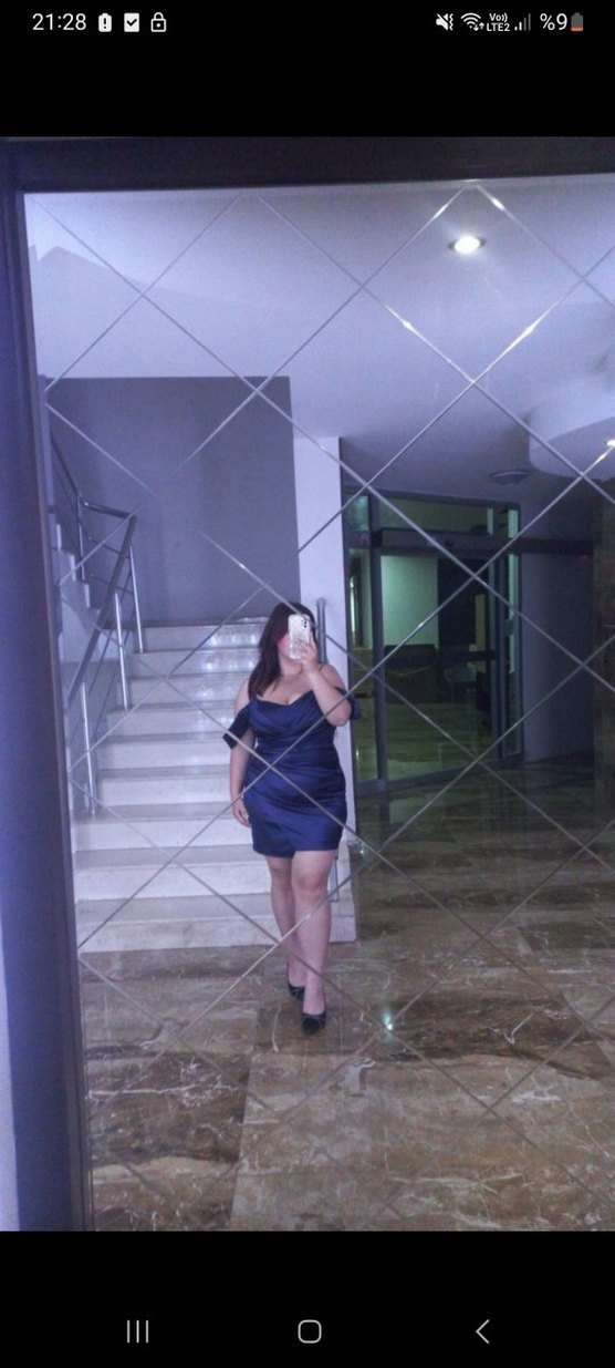 Lacivert saten Mini Elbise - Görsel 3