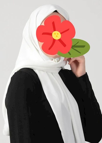 Beyaz Medine ipeği eşarp