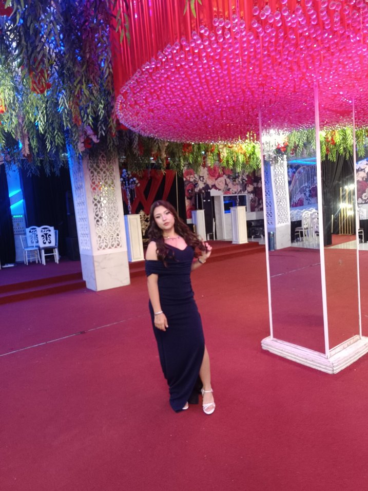 Straplez Drapeli Lacivert Uzun Abiye Elbise - Görsel 4