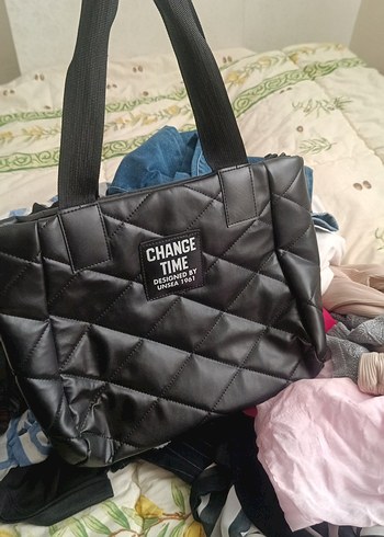 Siyah Fermuarlı Kadın Günlük Çanta - Görsel 3