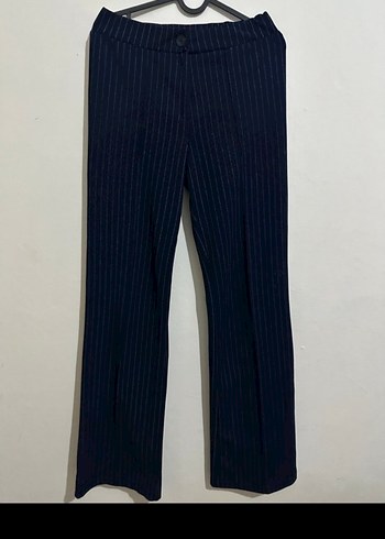 Siyah Midi Kumaş Kadın Pantolon - Görsel 2