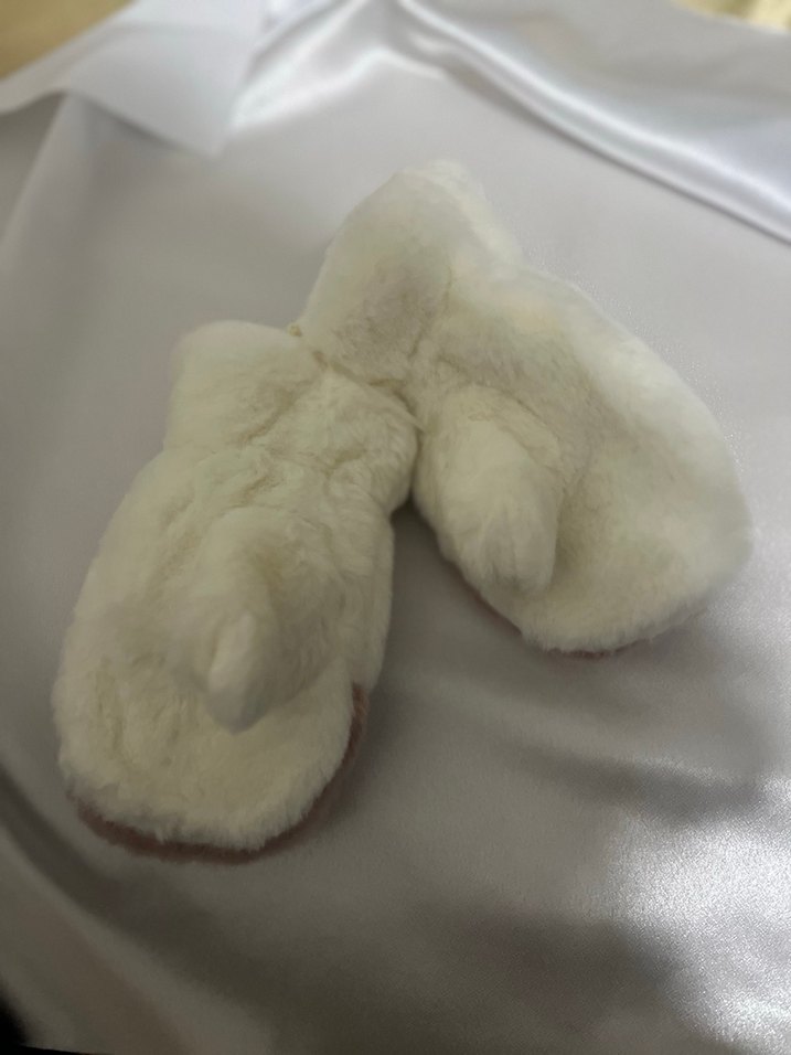 Kız cocuk ayicikli 1-3 yaş ayicikli tek parmak eldiven - Görsel 4