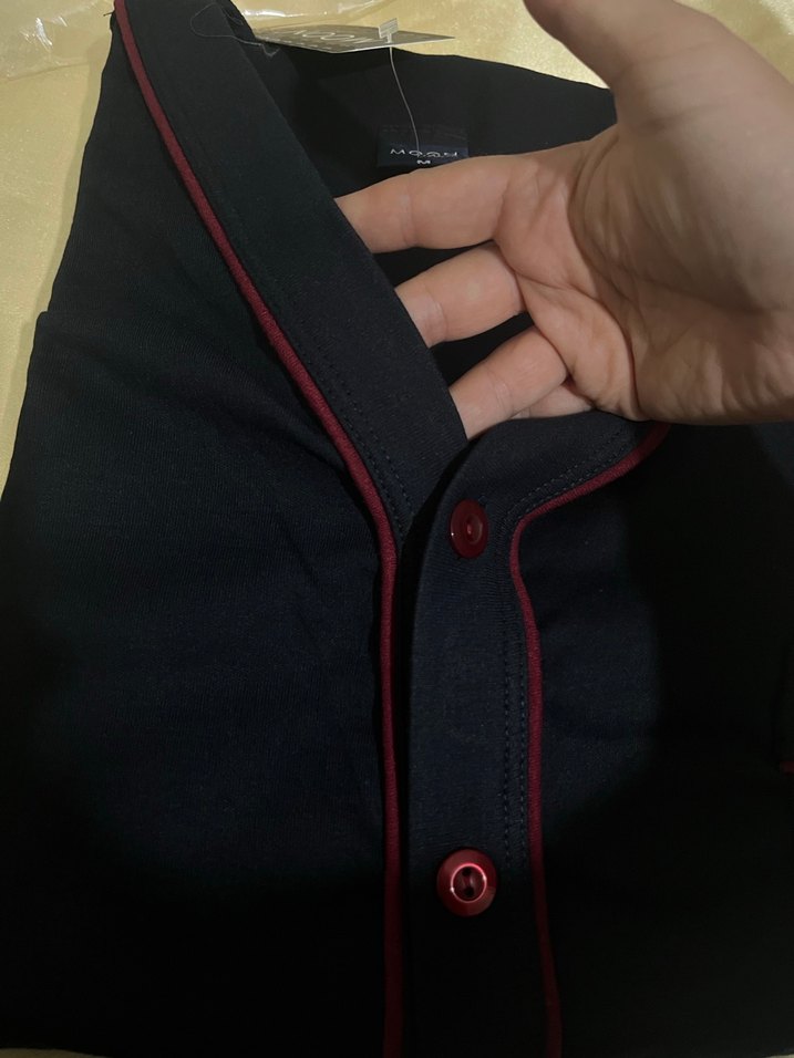 Erkek lacivert Düğmeli Normal Boy Pijama Takımı - Görsel 3