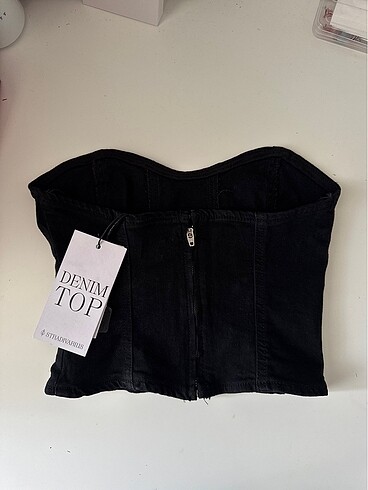 Stradivarius stradivarius denim crop