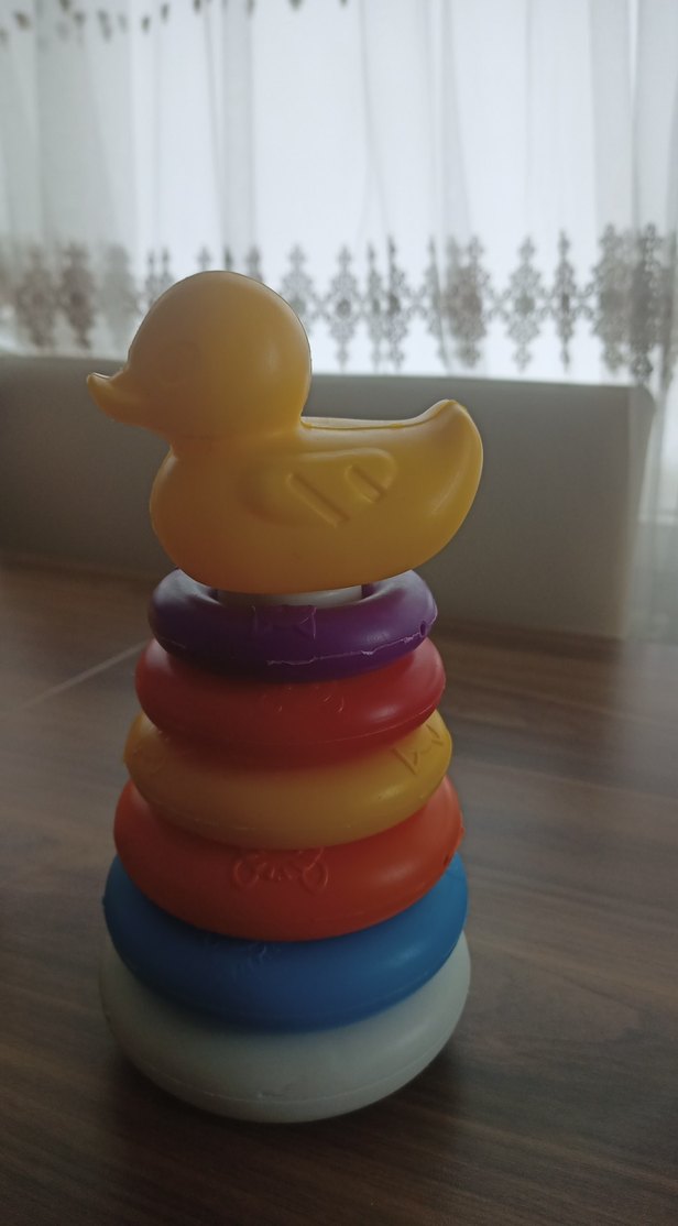 Renkli Ördekli Yığın Halka Eğitici Oyuncak - Görsel 2