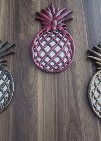 Diğer Renkli Aynalı Ananas Şeklinde Dekoratif Duvar Süsü