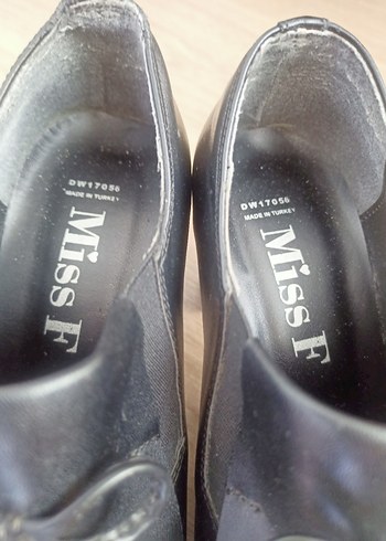 Kadın Siyah Parlak Goth Topuklu Oxford Ayakkabı - Görsel 5