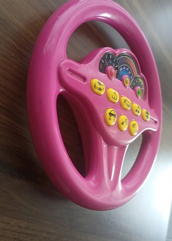 Pembe Renkli Müzikli Oyuncak Direksiyon - Görsel 2